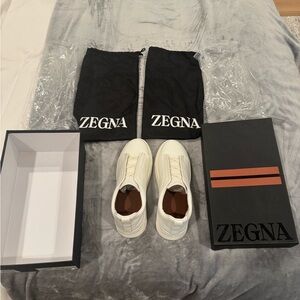 Zegna Men's White Sneakers